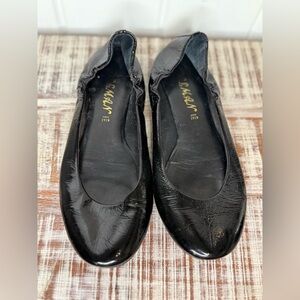 DELMAN Black patent leather ballet flat Sz 7